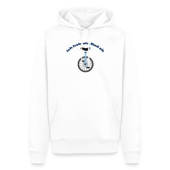 Ich hab ein Rad ab – Lustiges Einrad Shirt - Männer Premium Bio Hoodie - Weiß - Vorne - Nico (187cm)