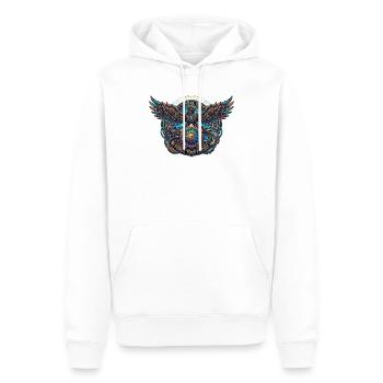 Aigle Éternel Engrenage - Sweat à capuche Premium bio Homme - blanc - Devant - Nico (187cm)