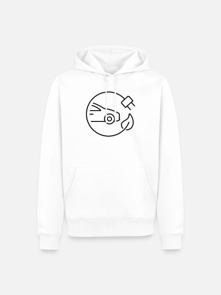 Eco Car Ladeleitung-Symbol - Männer Premium Bio Hoodie - Weiß