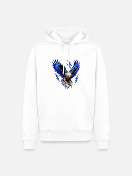 Blitzadler Goldkralle - Männer Premium Bio Hoodie - Weiß
