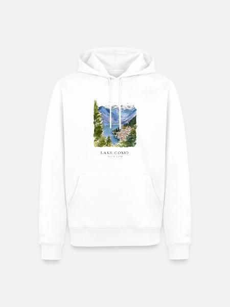 Comer See - Männer Premium Bio Hoodie - Weiß