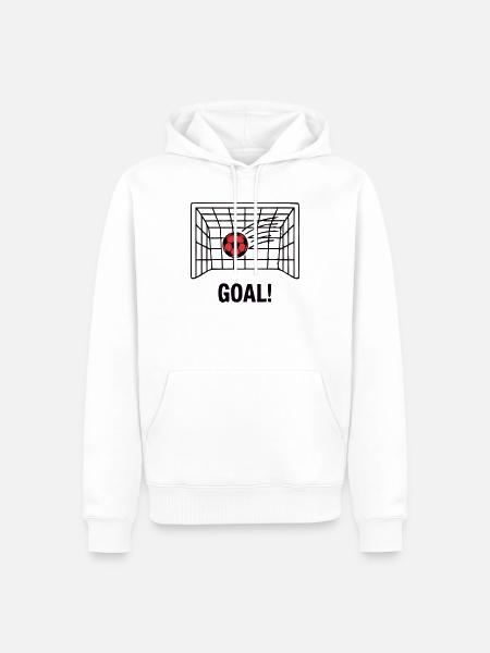 Fussballer Wappen Stadium Hero - Männer Premium Bio Hoodie - Weiß