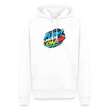 Flugmodus Aktiv - Männer Premium Bio Hoodie - Weiß - Vorne - Nico (187cm)