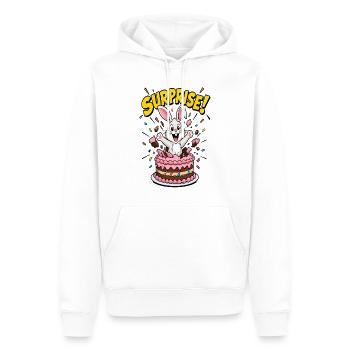 Überraschungs-Kaninchen-Geburtstagskuchen - Männer Premium Bio Hoodie - Weiß - Vorne - Nico (187cm)
