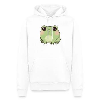 Frosch - Männer Premium Bio Hoodie - Weiß - Vorne - Nico (187cm)