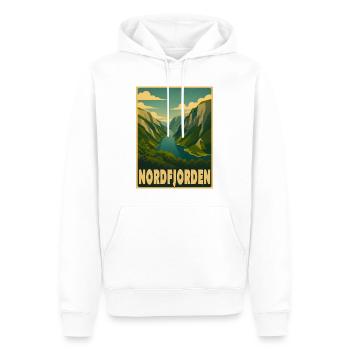 Nordfjorden Fjord Norwegen - Männer Premium Bio Hoodie - Weiß - Vorne - Nico (187cm)