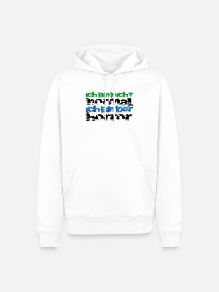 Ich bin der Horror - Männer Premium Bio Hoodie - Weiß