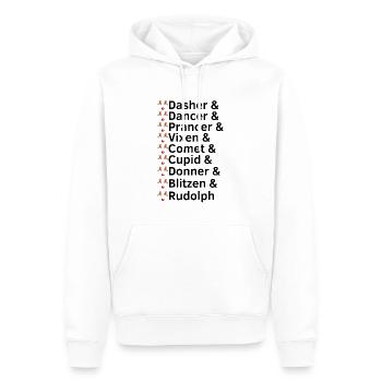 Noël des rennes - Sweat à capuche Premium bio Homme - blanc - Devant - Nico (187cm)
