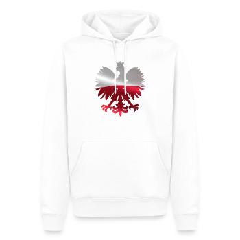 Aigle polonais | Pologne drapeau cadeau - Sweat à capuche Premium bio Homme - blanc - Devant - Nico (187cm)