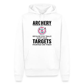 Tir à l’arc Cibles Archer Bullseye Tir Sport - Sweat à capuche Premium bio Homme - blanc - Devant - Nico (187cm)