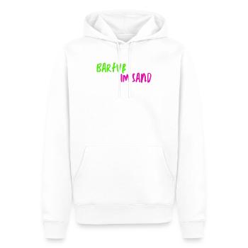 Barfuß im Sand - Männer Premium Bio Hoodie - Weiß - Vorne - Nico (187cm)