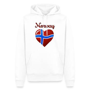 Die Flagge von Norwegen, Norges flaggeg - Männer Premium Bio Hoodie - Weiß - Vorne - Nico (187cm)