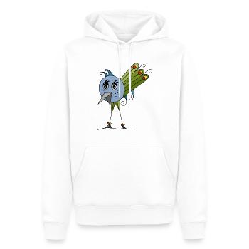 Oiseau - Sweat à capuche Premium bio Homme - blanc - Devant - Nico (187cm)