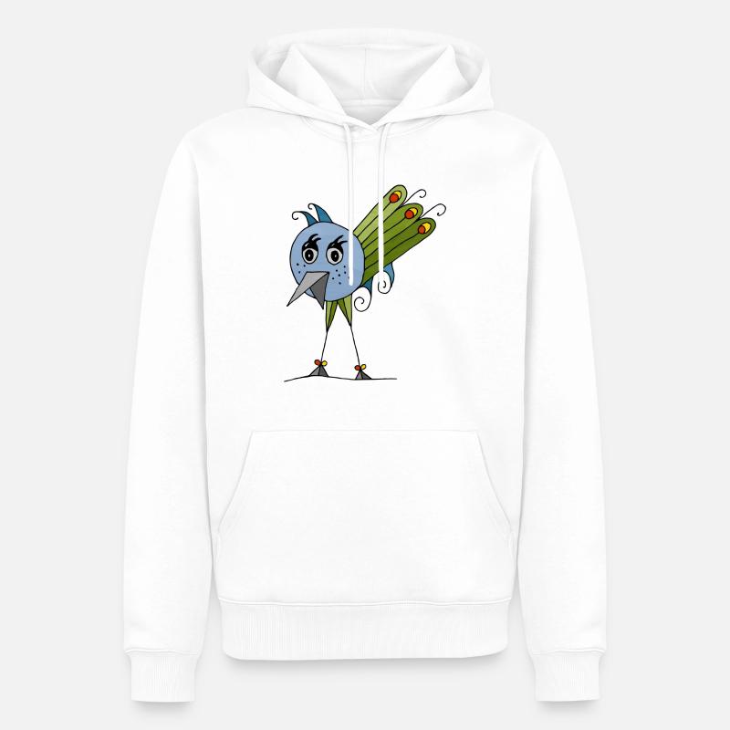 Vogel - Männer Premium Bio Hoodie - Weiß