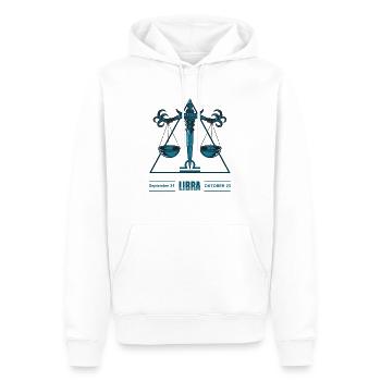 Wage Sternzeichen Blau - Männer Premium Bio Hoodie - Weiß - Vorne - Nico (187cm)