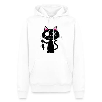 Katze - Männer Premium Bio Hoodie - Weiß - Vorne - Nico (187cm)