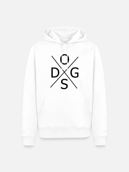 Dog Hund - Männer Premium Bio Hoodie - Weiß
