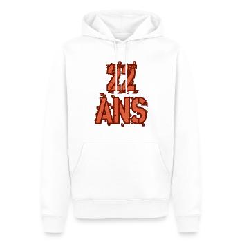 22 ANS - Sweat à capuche Premium bio Homme - blanc - Devant - Nico (187cm)