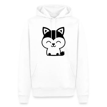 Fuchs - Männer Premium Bio Hoodie - Weiß - Vorne - Nico (187cm)