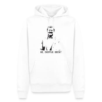 Hey, have a beer? - Men’s Premium Organic Hoodie - white - Front - Nico (187cm)
