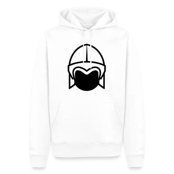 Guerrier Casque de viking - Sweat à capuche Premium bio Homme - blanc - Devant - Nico (187cm)