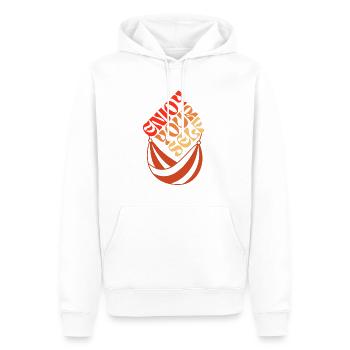 70ies Hippies Hängematte Enjoy Yourself - Männer Premium Bio Hoodie - Weiß - Vorne - Nico (187cm)