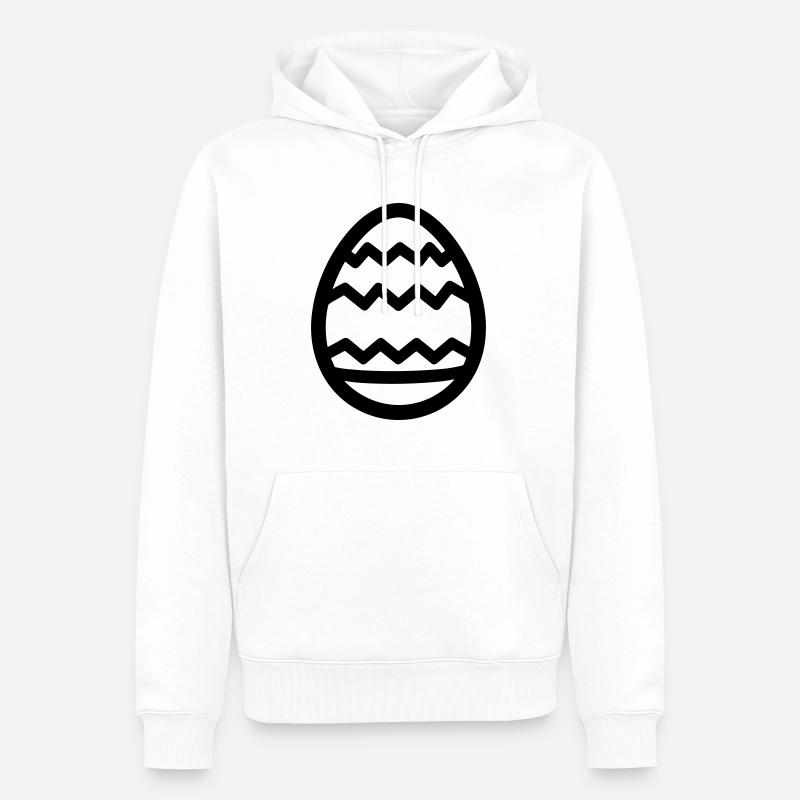 Ei - Männer Premium Bio Hoodie - Weiß
