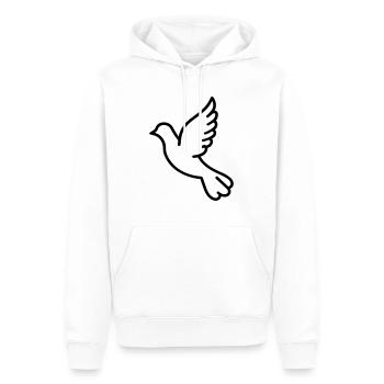 Taube - Männer Premium Bio Hoodie - Weiß - Vorne - Nico (187cm)
