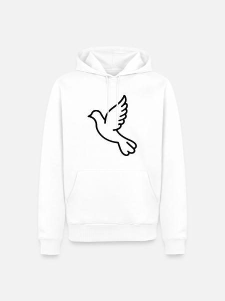 Dove - Men’s Premium Organic Hoodie - white