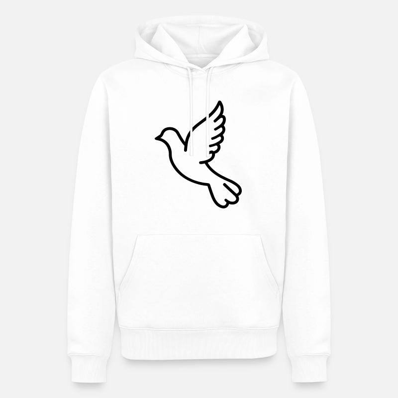 Colombe - Sweat à capuche Premium bio Homme - blanc