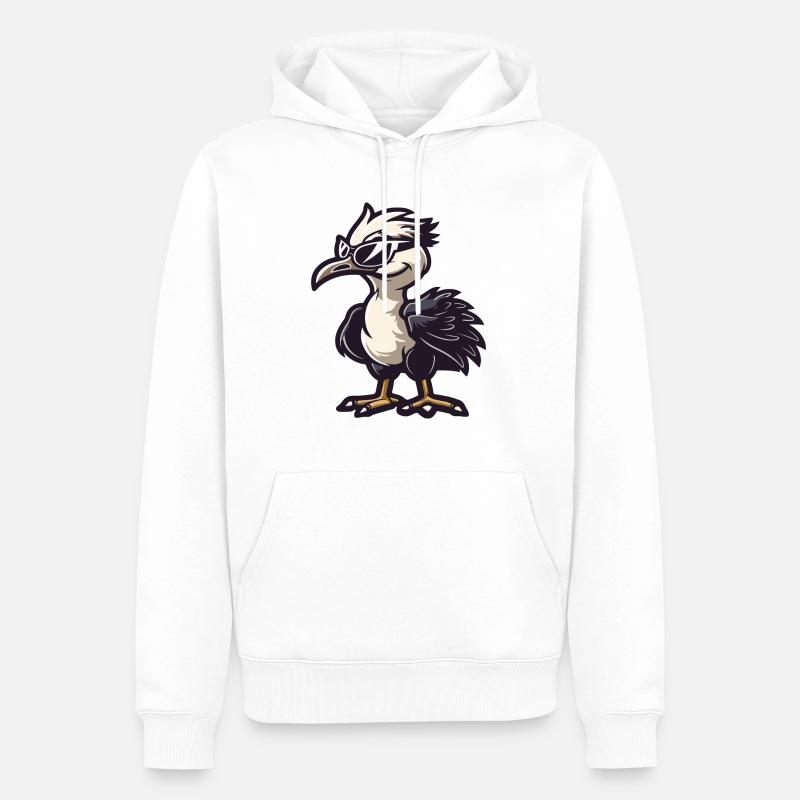 Strauß Comic Cool - Männer Premium Bio Hoodie - Weiß