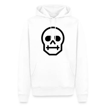Schädel - Männer Premium Bio Hoodie - Weiß - Vorne - Nico (187cm)