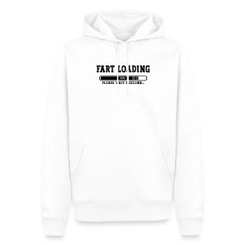 Fart Loading Wait a second - Furzen Pupsen - Men’s Premium Organic Hoodie - white - Front - Nico (187cm)