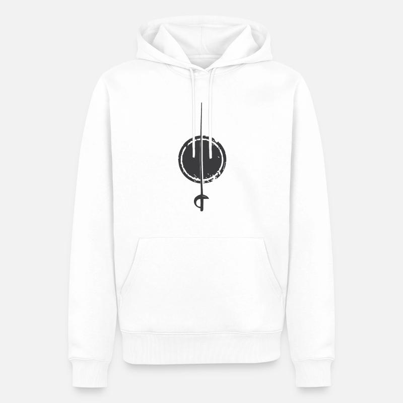Fechten Épée - Männer Premium Bio Hoodie - Weiß