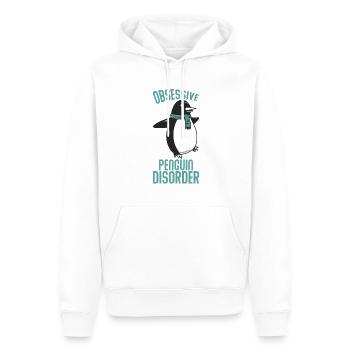 Besessene Pinguin - Männer Premium Bio Hoodie - Weiß - Vorne - Nico (187cm)
