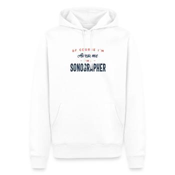 Sonograph Job Beruf Geburtstagsarbeiter - Männer Premium Bio Hoodie - Weiß - Vorne - Nico (187cm)
