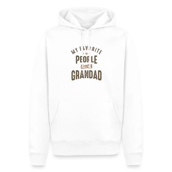 Meine Lieblingsleute nennen mich Großvater - Männer Premium Bio Hoodie - Weiß - Vorne - Nico (187cm)