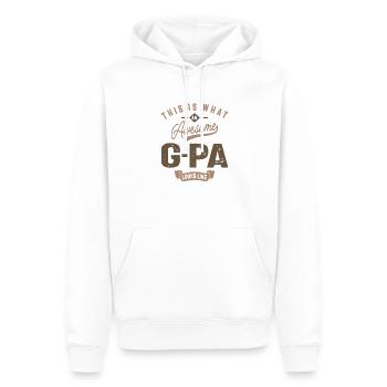 So sieht ein fantastischer G-PA aus - Männer Premium Bio Hoodie - Weiß - Vorne - Nico (187cm)
