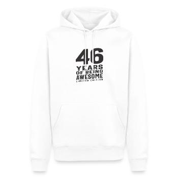 46 Years Of Being Awesome 46th Birthday - Men’s Premium Organic Hoodie - white - Front - Nico (187cm)