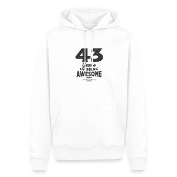 43 Jahre Awesome 43. Geburtstag - Männer Premium Bio Hoodie - Weiß - Vorne - Nico (187cm)