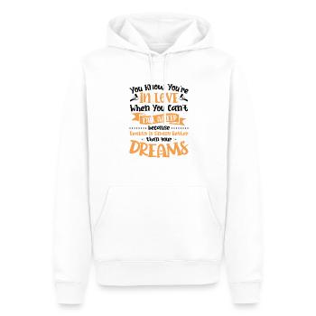 Valentins Tag Beziehung Liebes Spruch - Männer Premium Bio Hoodie - Weiß - Vorne - Nico (187cm)