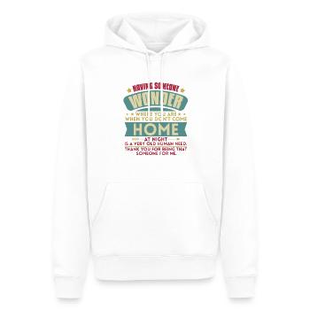 Valentins Tag Beziehung Liebes Spruch - Männer Premium Bio Hoodie - Weiß - Vorne - Nico (187cm)