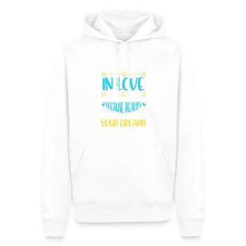 Valentins Tag Beziehung Liebes Spruch - Männer Premium Bio Hoodie - Weiß - Vorne - Nico (187cm)