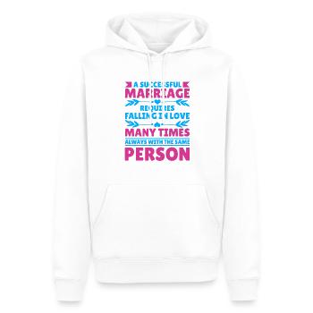 Valentins Tag Beziehung Liebes Spruch - Männer Premium Bio Hoodie - Weiß - Vorne - Nico (187cm)