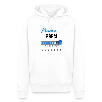 Annonce grossesse Promu Papy - Sweat à capuche Premium bio Homme - blanc - Devant - Nico (187cm)