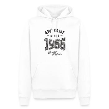 Awesome Since 1966 - 56th Birthday - Men’s Premium Organic Hoodie - white - Front - Nico (187cm)