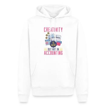 Kreativität ist großartig, aber nicht Buchhaltung - Männer Premium Bio Hoodie - Weiß - Vorne - Nico (187cm)
