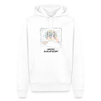 Chemise de nuit Anime Otaku Weeb Kawaii - Sweat à capuche Premium bio Homme - blanc - Devant - Nico (187cm)