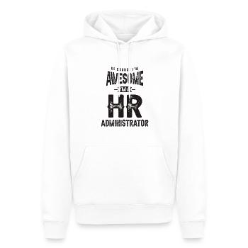 Génial, je suis administrateur des ressources humaines - Sweat à capuche Premium bio Homme - blanc - Devant - Nico (187cm)