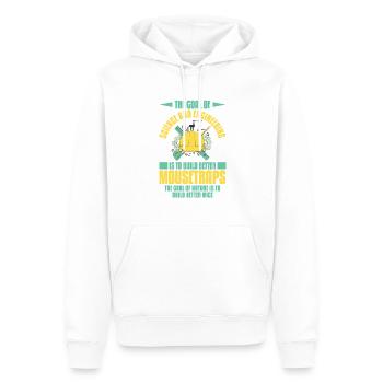 Das Ziel von Wissenschaft und Technik - Männer Premium Bio Hoodie - Weiß - Vorne - Nico (187cm)